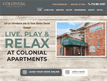 Tablet Screenshot of colonial-apartments.com